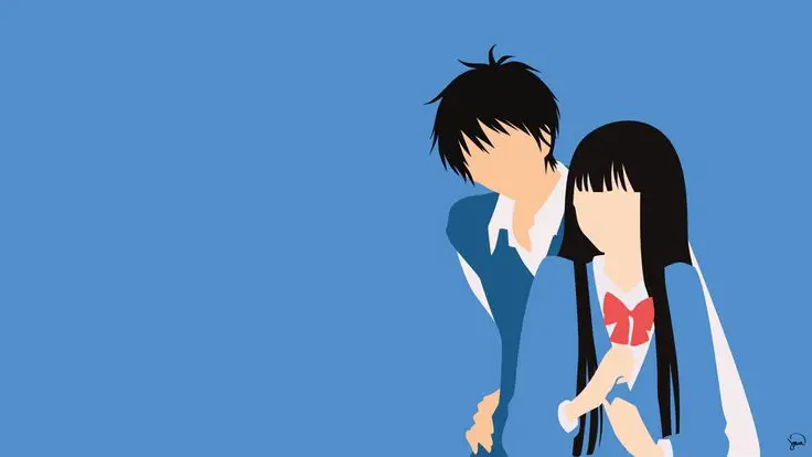 Gambar Sawako dan Kazehaya dari anime Kimi ni Todoke