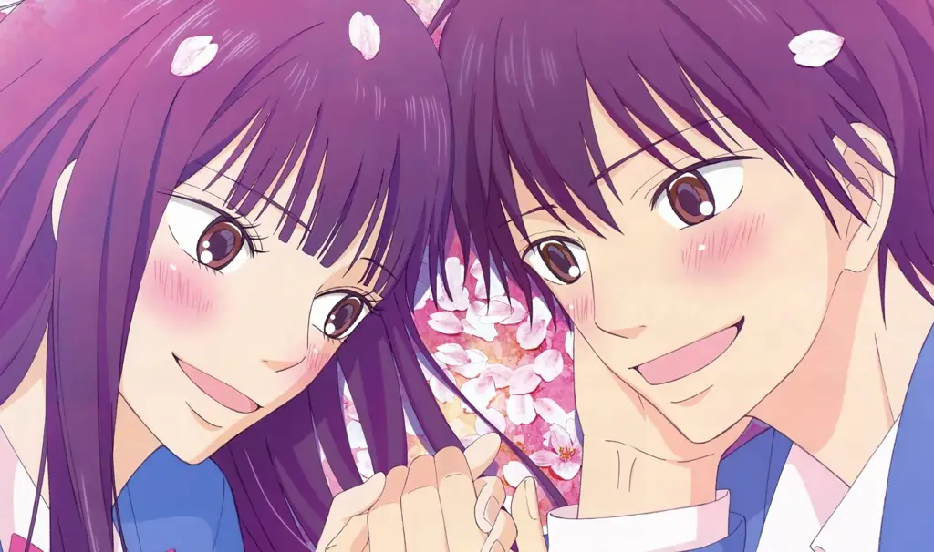 Gambar Sawako dan Shota dari anime Kimi ni Todoke