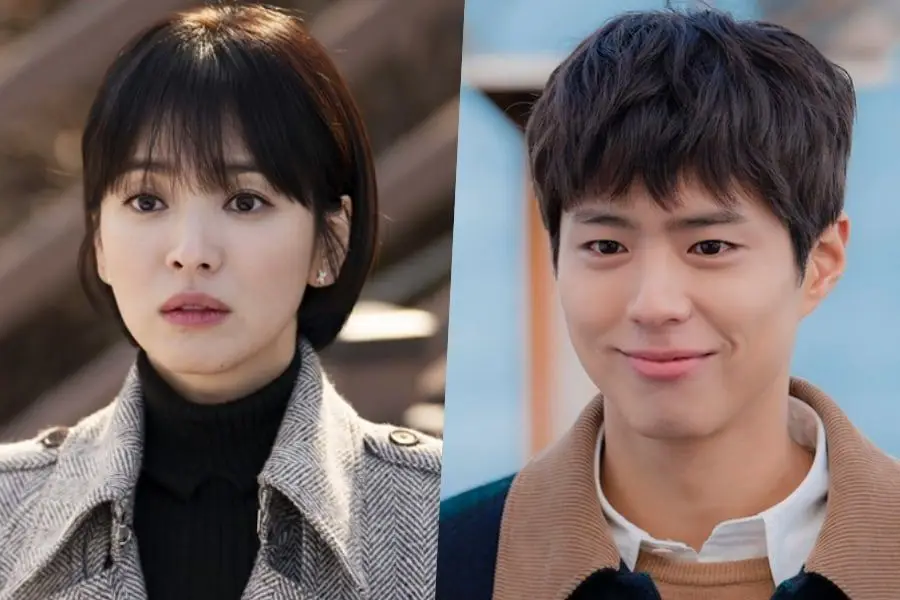 Foto Song Hye Kyo dan Park Bo Gum dalam drama Encounter