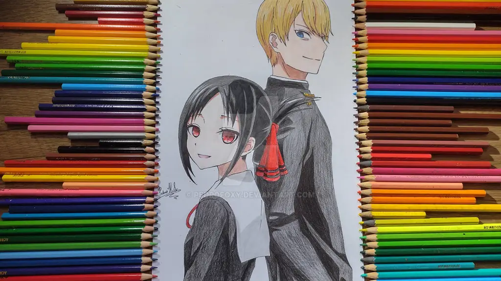 Gambar Kaguya Shinomiya dan Miyuki Shirogane