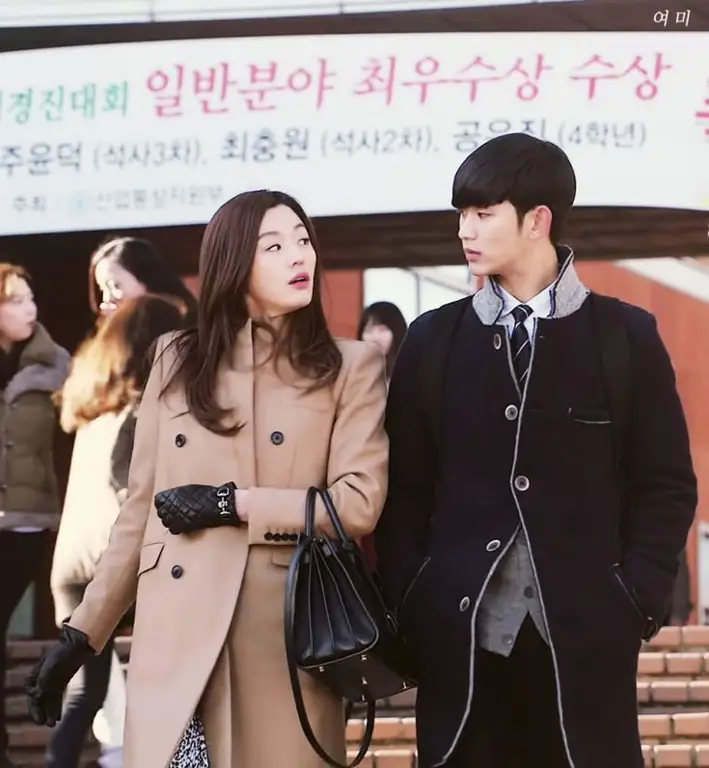 Foto Kim Soo Hyun dan Jun Ji Hyun dalam drama My Love From The Star