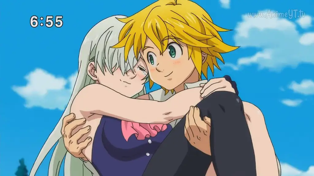 Gambar Meliodas dan Elizabeth dari Nanatsu no Taizai