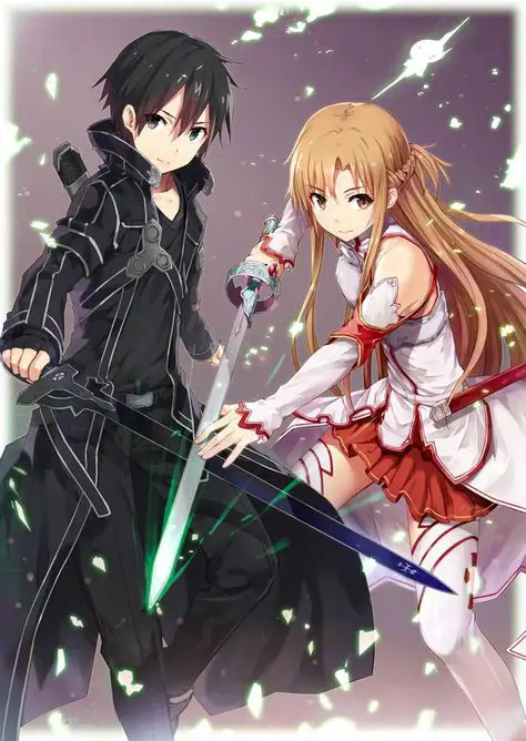 Gambar Kirito dan Asuna dari Sword Art Online