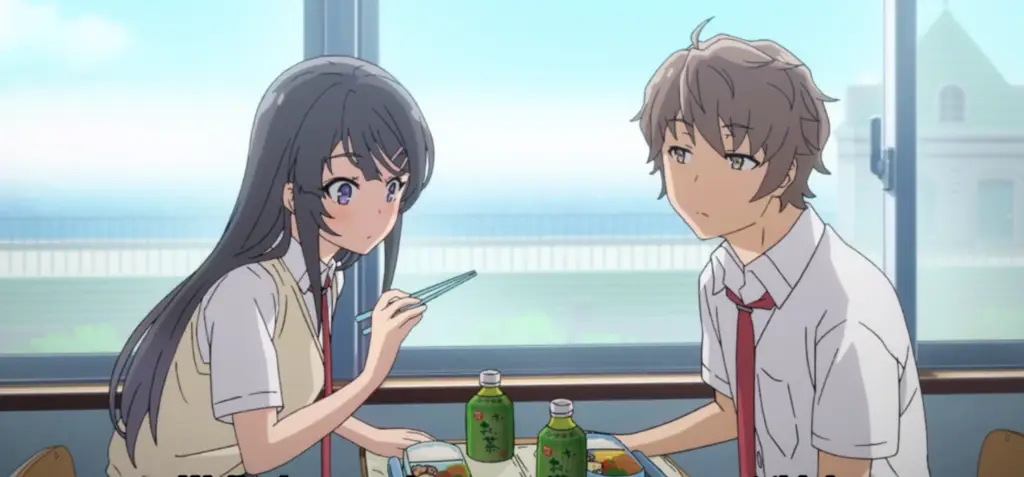 Pasangan Utama Seishun Buta Yarou Sakuta dan Mai Sakurajima, karakter utama dalam anime