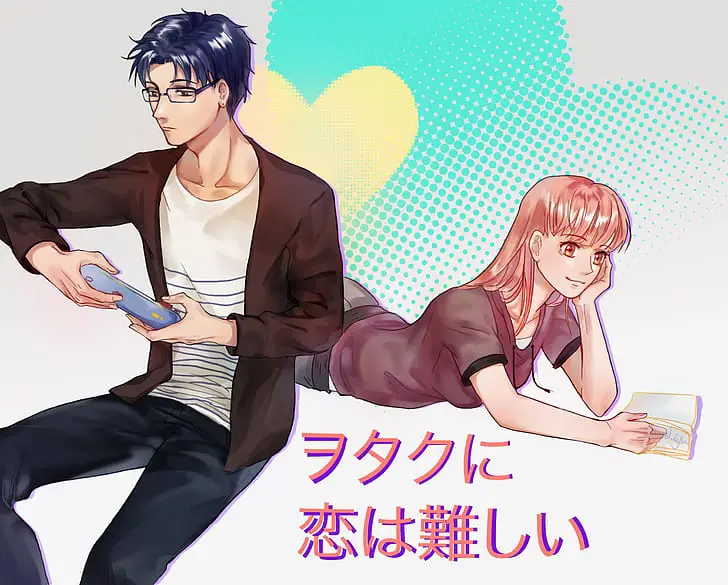 Gambar Narumi dan Hirotaka dari Wotaku ni Koi wa Muzukashii