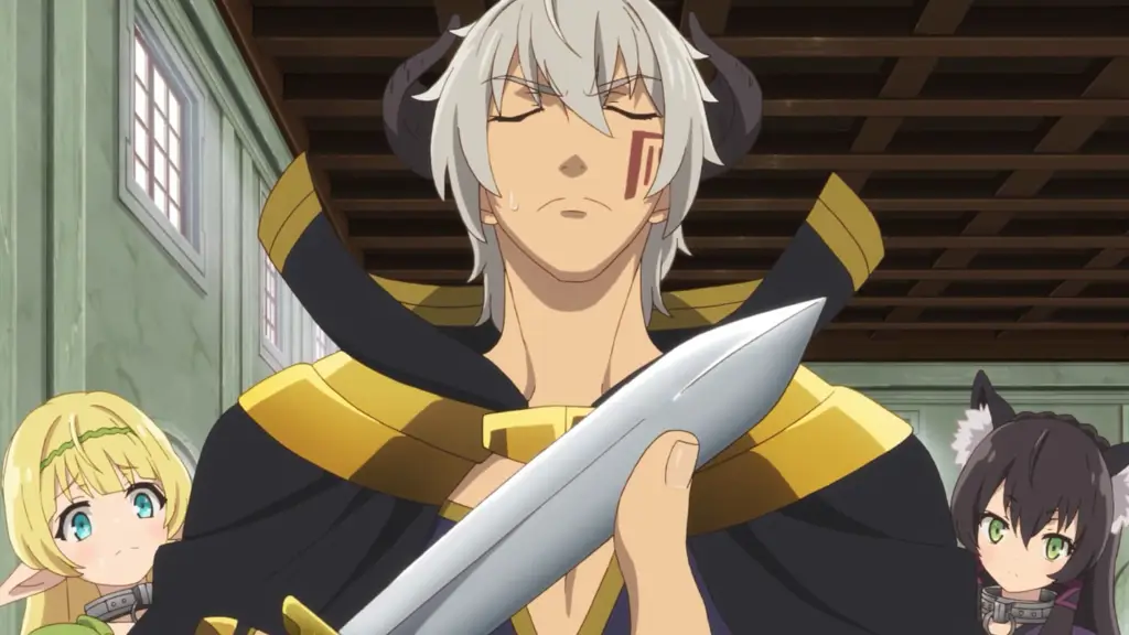 Diablo dan Shera, karakter utama dalam Isekai Maou to Shoukan Shoujo no Dorei Majutsu