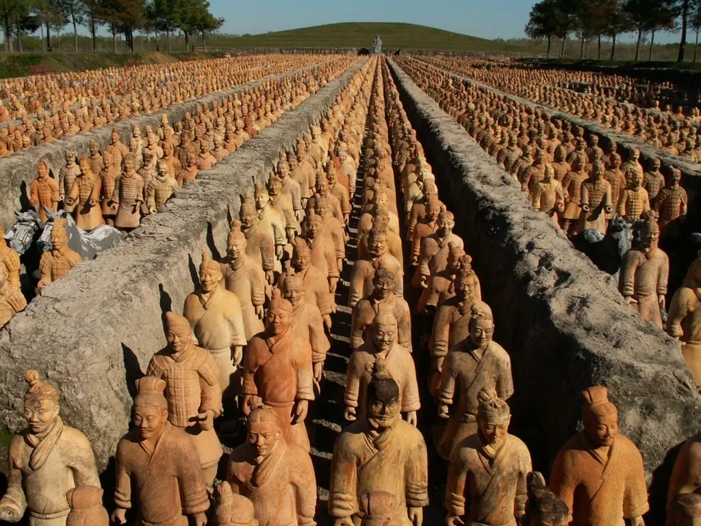 Pasukan Terracotta yang gagah berani menjaga makam Kaisar Qin Shi Huang