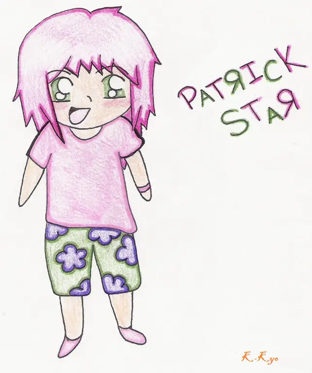 Gambar Patrick Star sebagai manusia anime
