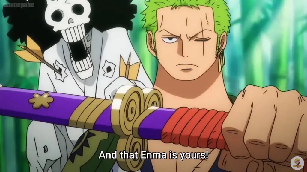 Zoro dengan pedang Enma