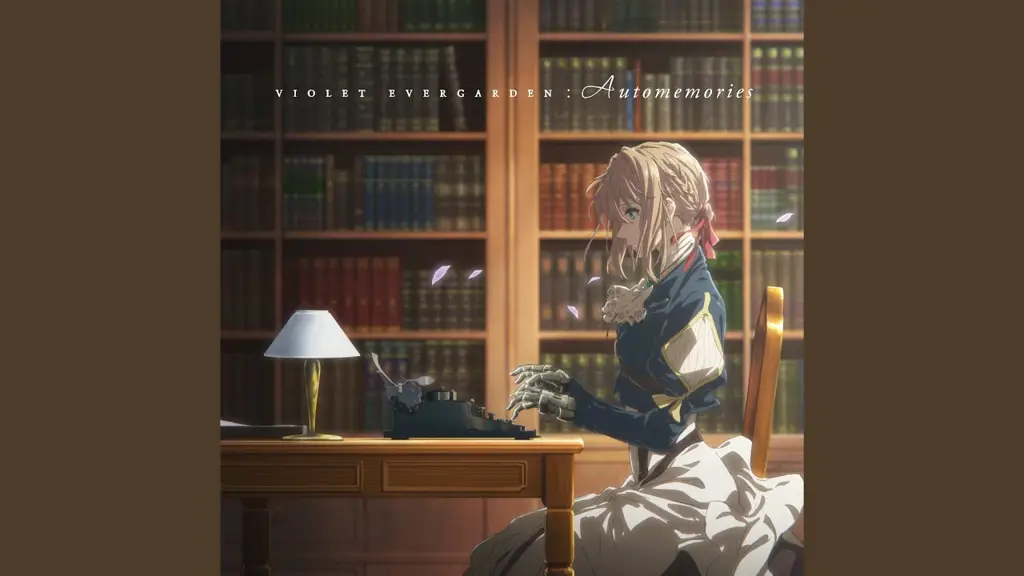 Adegan Violet Evergarden menulis surat