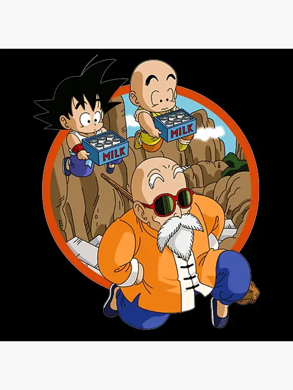 Gambar Master Roshi melatih Goku