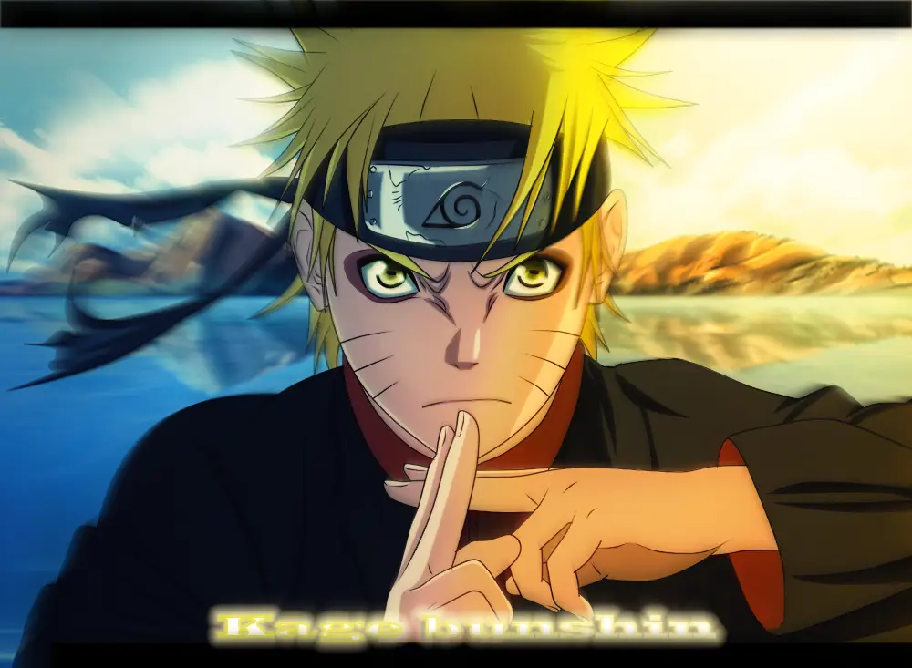 Gambar Naruto berlatih Kage Bunshin no Jutsu