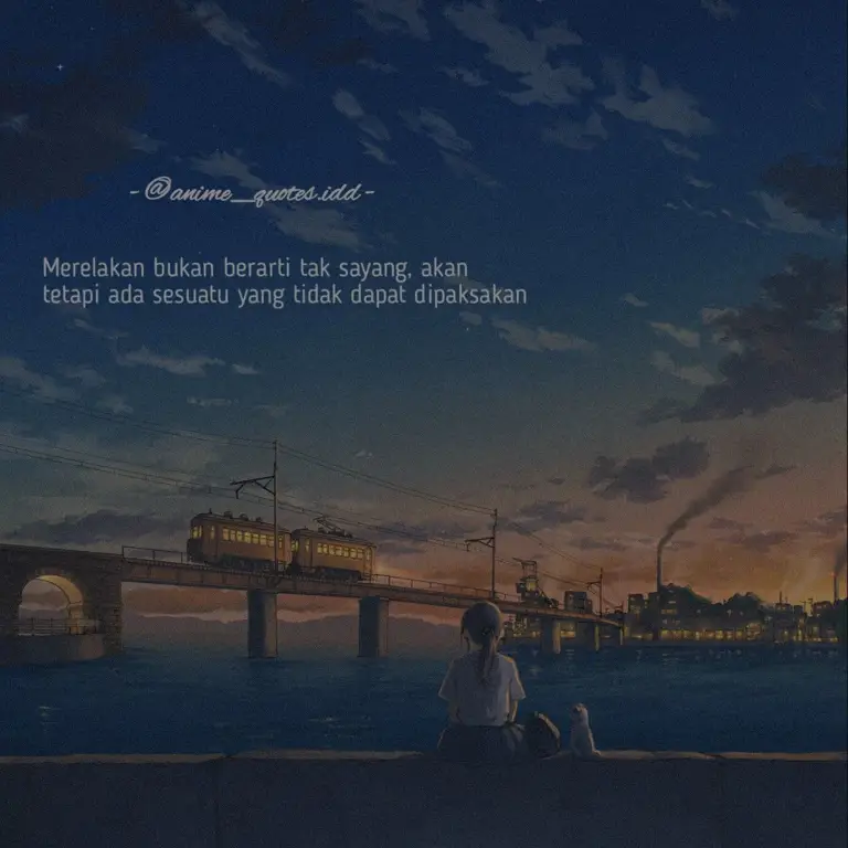 Gambar pemandangan anime dengan kutipan