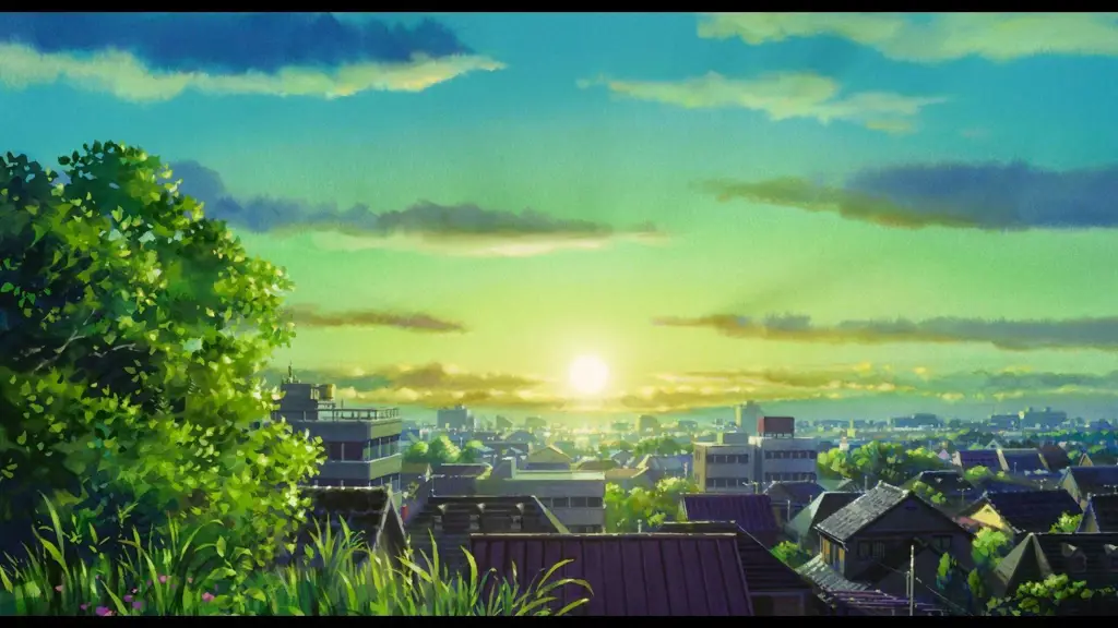 Pemandangan Anime yang Epik Gambar pemandangan anime yang epik