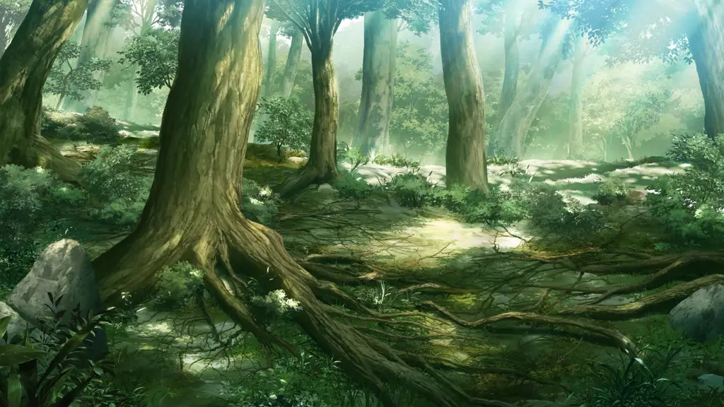 Pemandangan anime yang menawan Gambar pemandangan anime yang indah