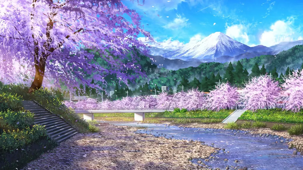 Wallpaper pemandangan anime