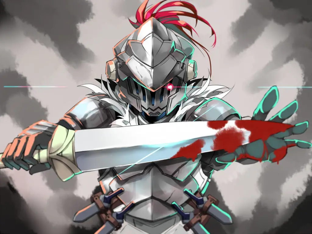 Pemandangan dalam dunia Goblin Slayer Gambar pemandangan dari anime Goblin Slayer