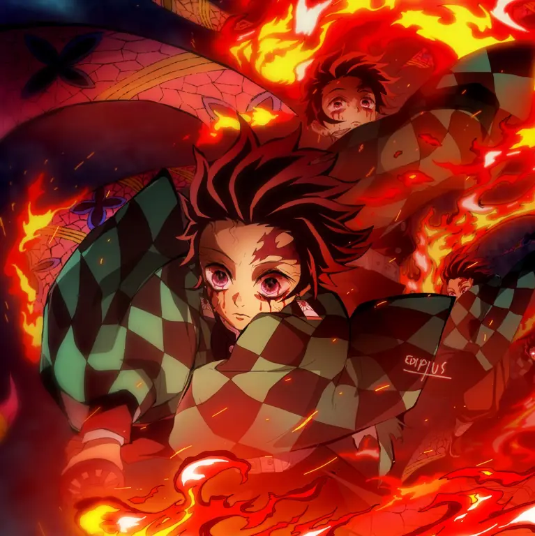 Pemandangan indah dalam anime Kimetsu no Yaiba