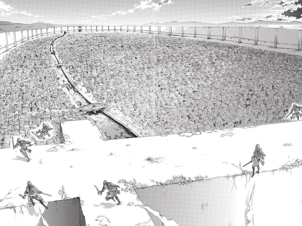 Pemandangan dari dunia Attack on Titan
