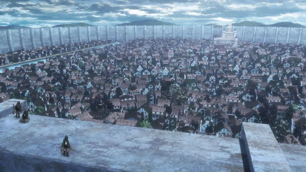 Gambar pemandangan indah dan suram dari dunia Shingeki no Kyojin