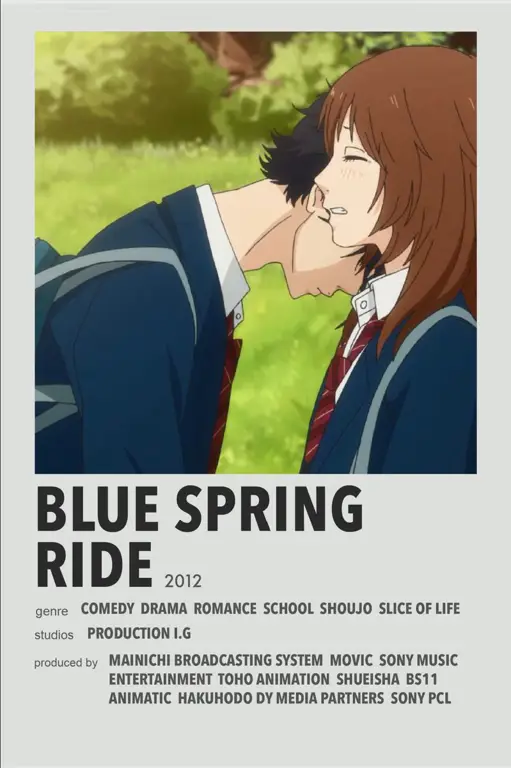 Gambar pemandangan yang indah dalam anime Blue Spring Ride