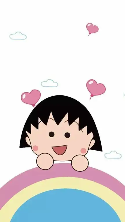 Gambar pemandangan yang indah dalam anime Chibi Maruko-chan