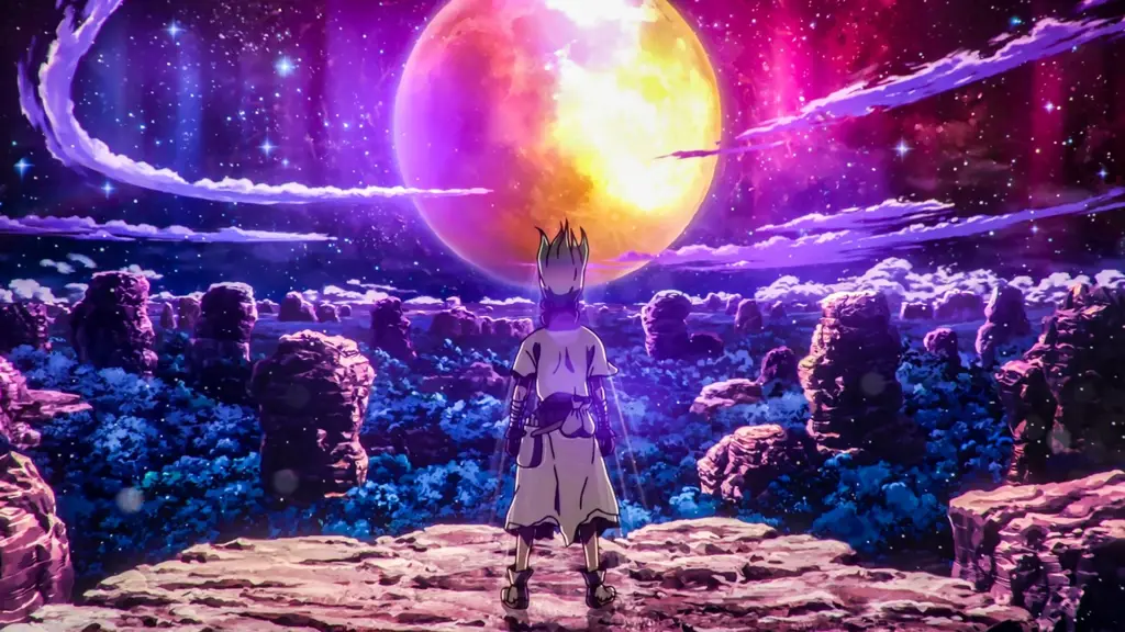 Gambar pemandangan dari anime Dr. Stone