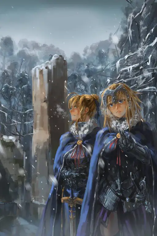 Gambar pemandangan atau latar belakang dari anime Fate Apocrypha