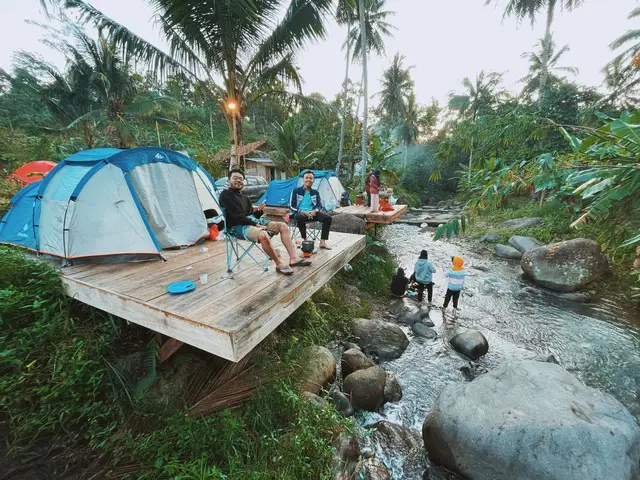 Pemandangan alam di sekitar tempat camping di Bandar Lampung