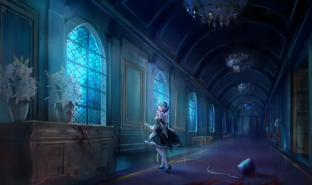 Pemandangan indah dunia di anime Re:Zero Gambar pemandangan dari anime Re:Zero