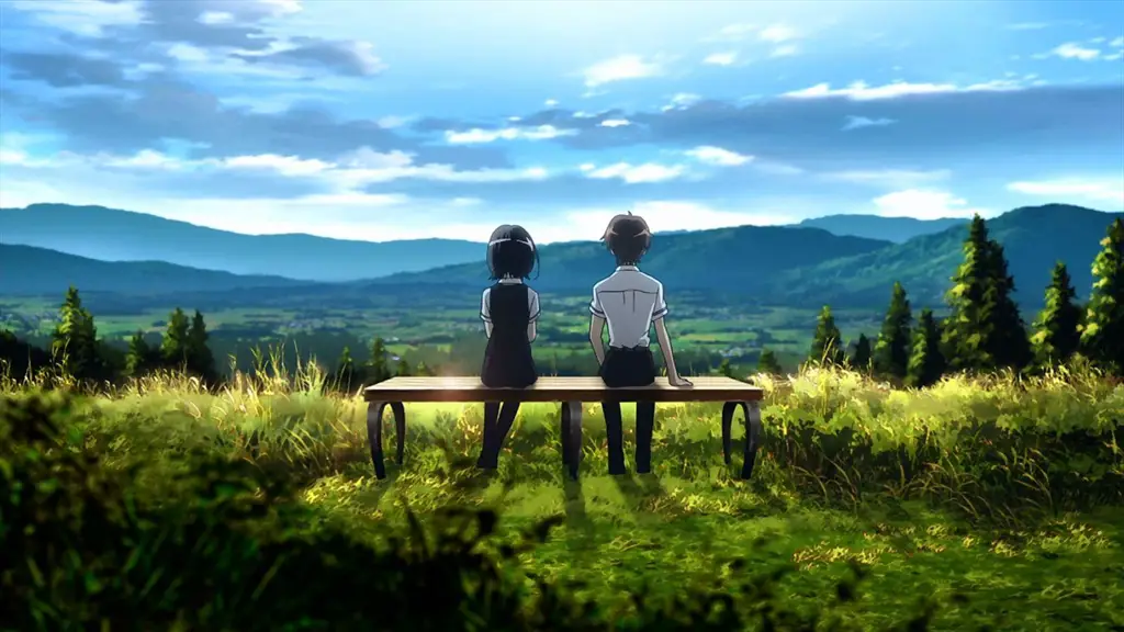 Pemandangan romantis dari anime