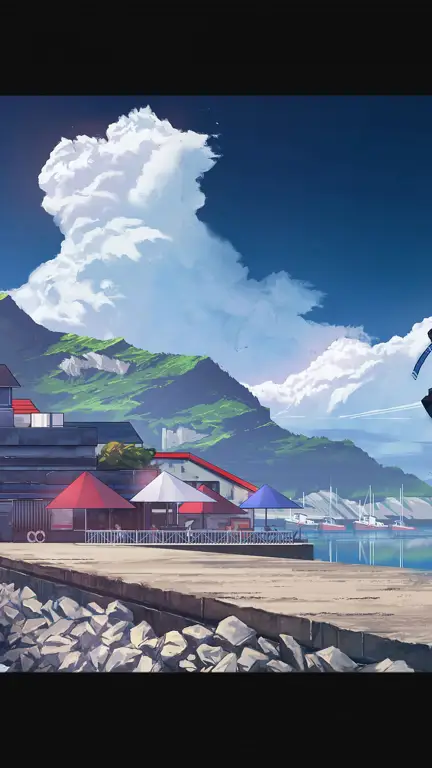 Gambar pemandangan indah yang sering muncul di anime Slice of Life