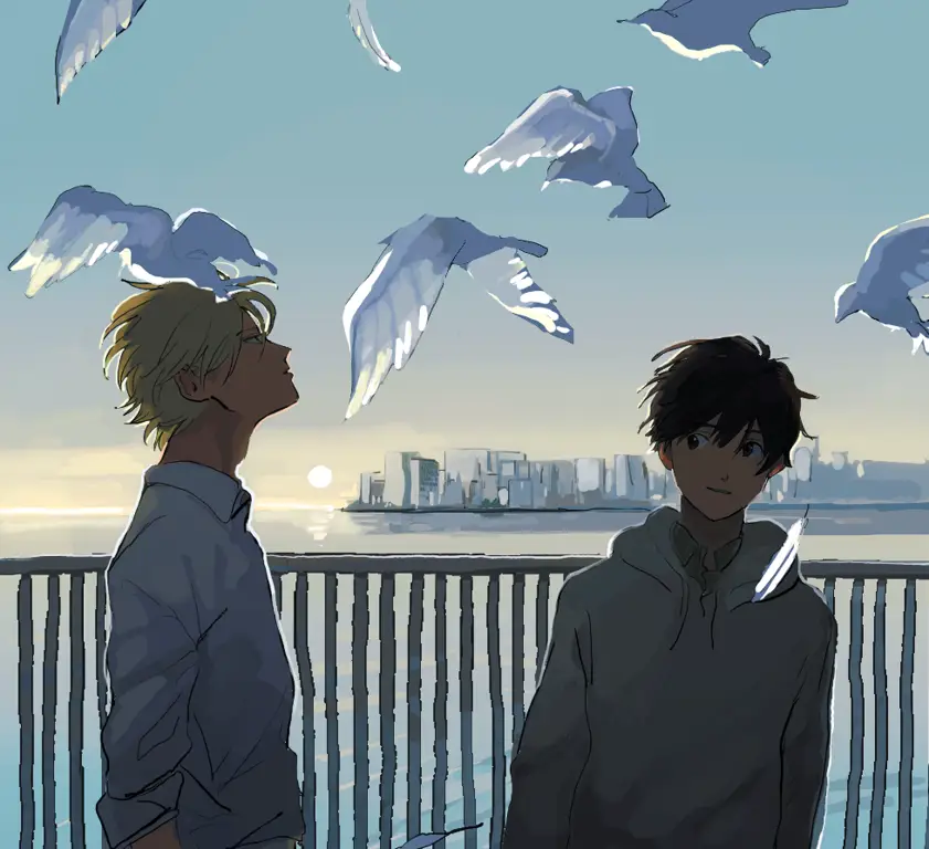 Gambar pemandangan kota dari anime Banana Fish