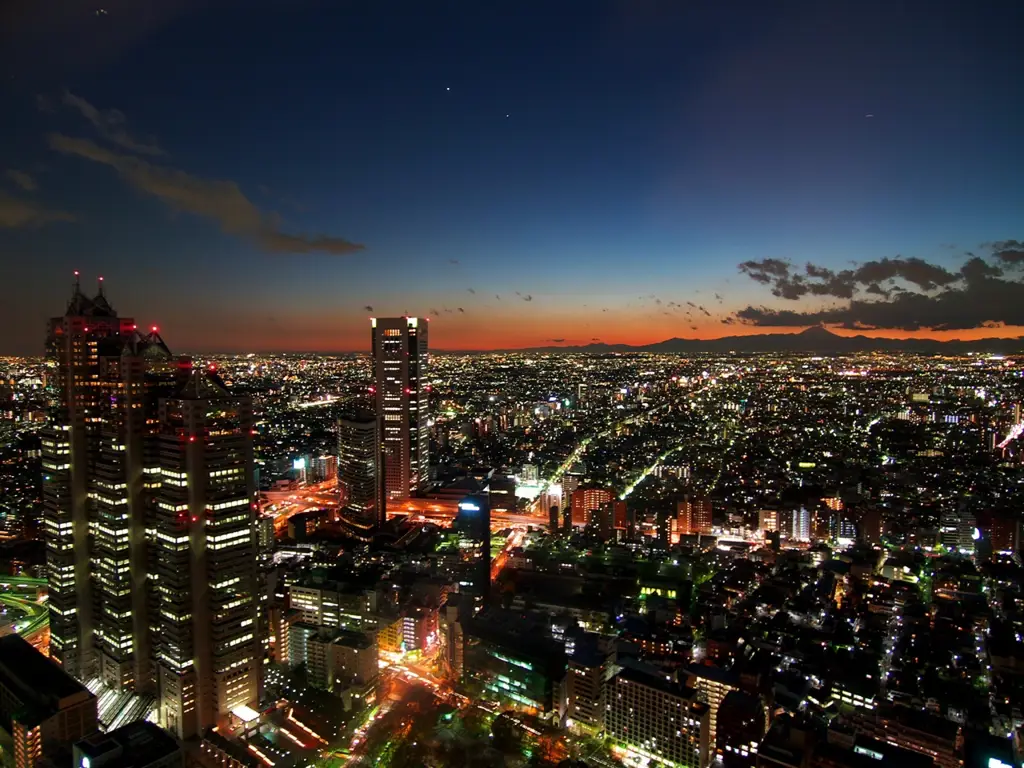 Gambar pemandangan kota Tokyo yang indah