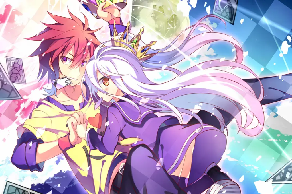 Gambar pemandangan indah dari dunia di anime No Game No Life