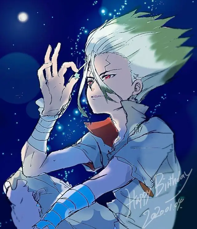 Gambar pemandangan indah dalam anime Dr. Stone