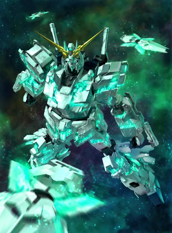 Pemandangan dari koloni ruang angkasa dalam Gundam Unicorn