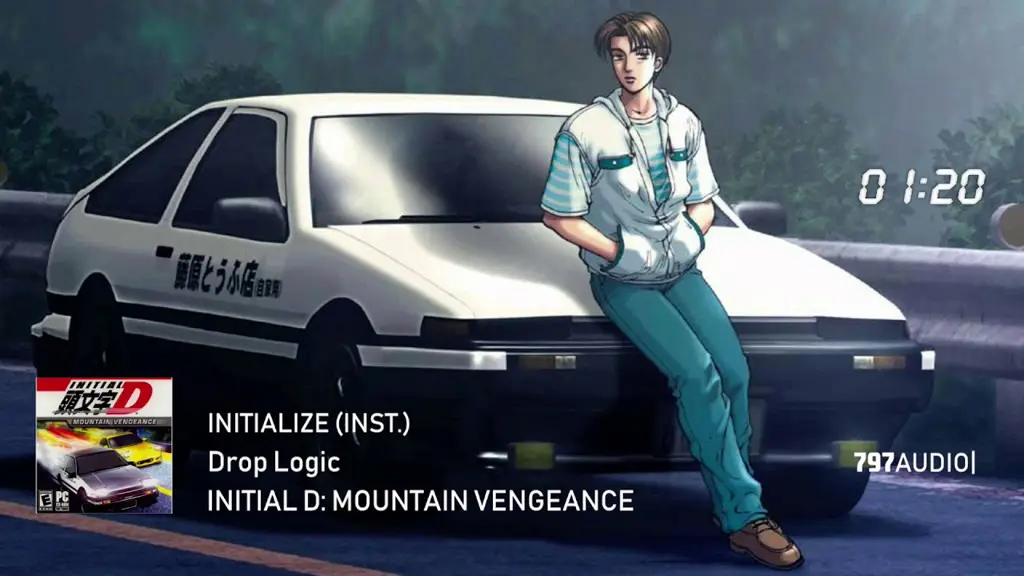 Gambar pemandangan pegunungan tempat balapan Initial D