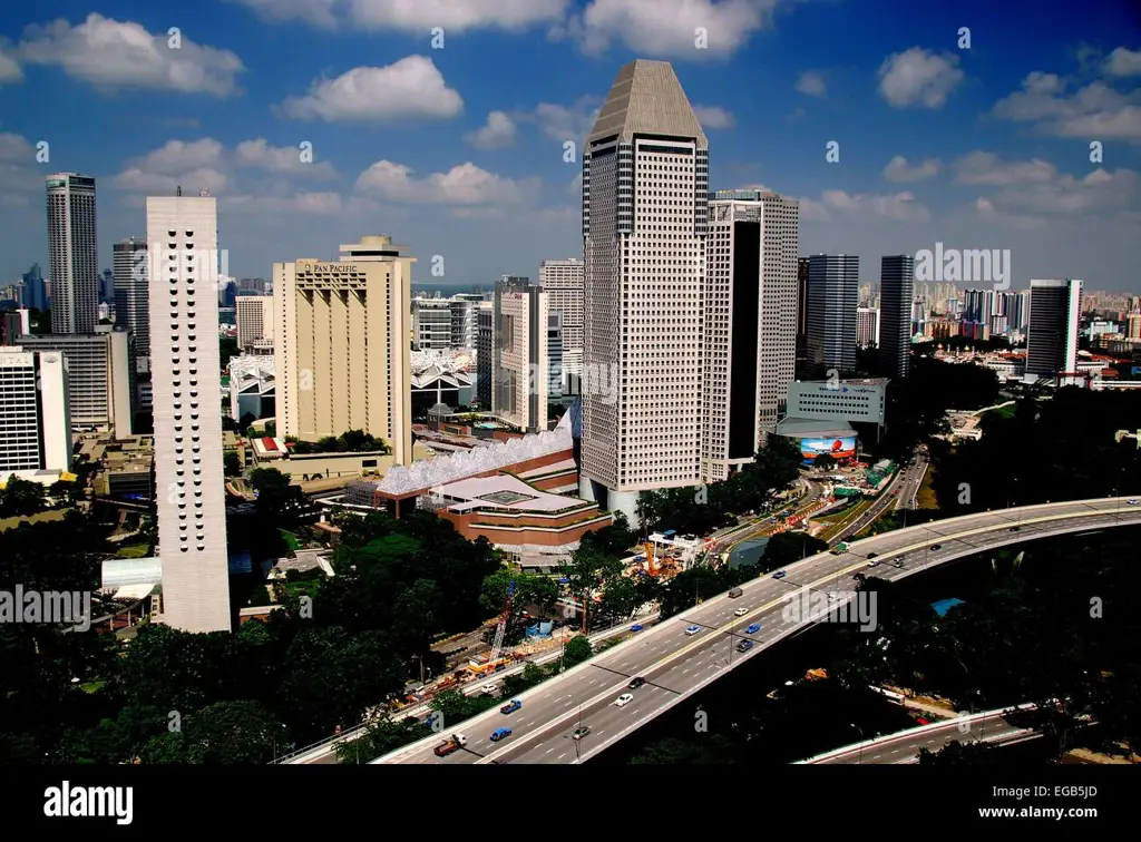 Pencakar langit modern Singapura