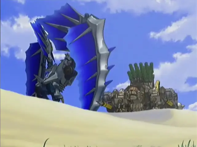 Pemandangan alam dalam anime Zoids Genesis