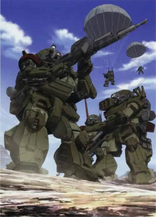 Gambar pemandangan planet tempat cerita Armored Trooper Votoms berlangsung