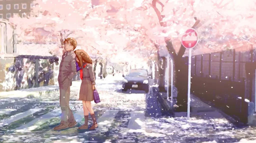 Gambar pemandangan anime yang romantis