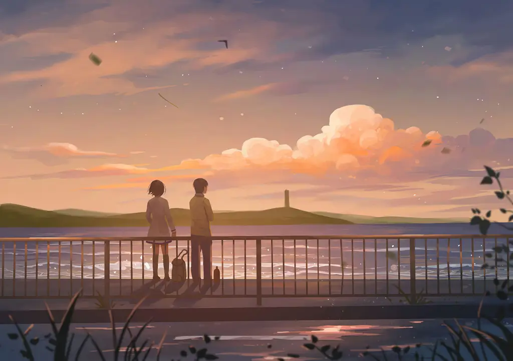 Pemandangan romantis dari anime