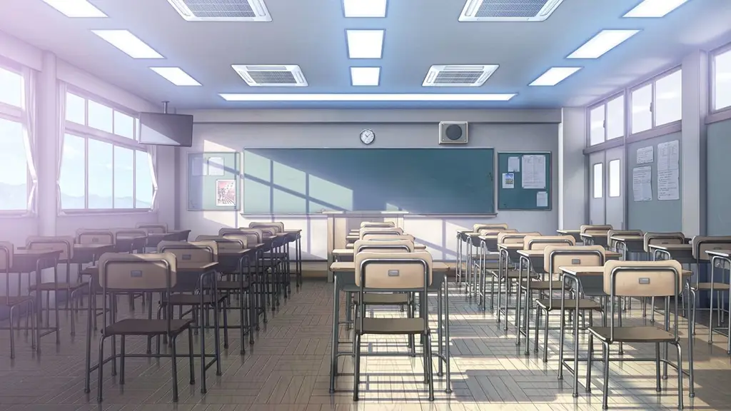 Gambar pemandangan sekolah anime yang indah