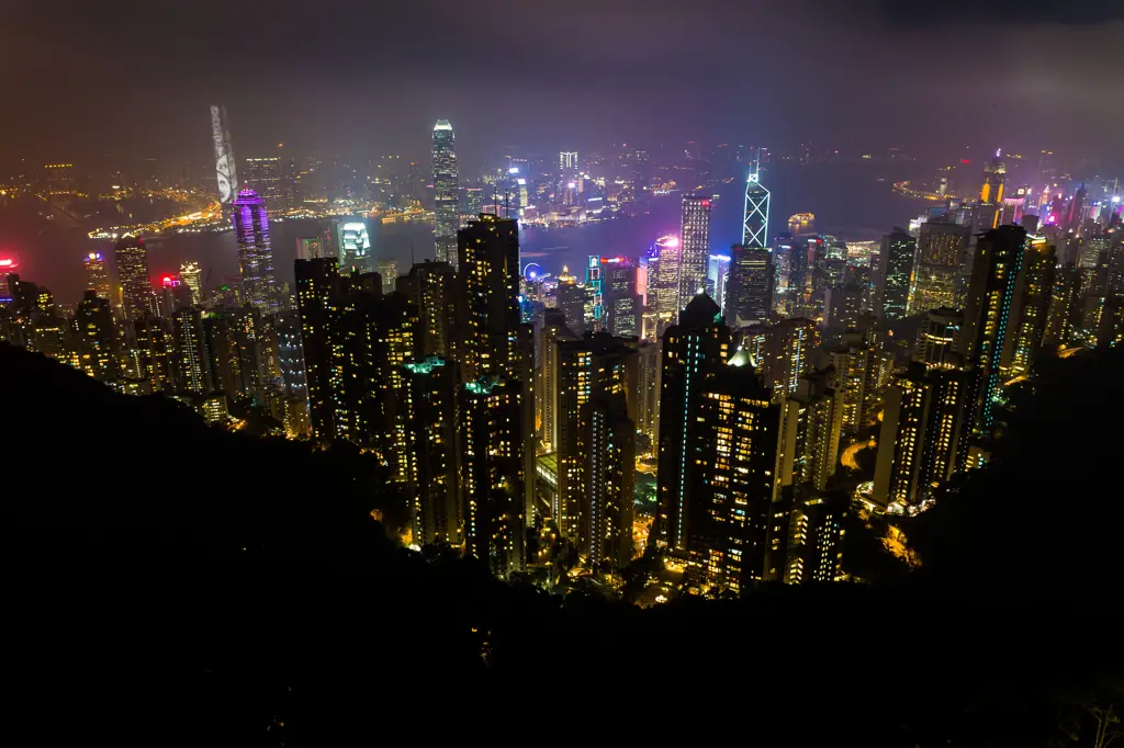 Pemandangan indah dari puncak Victoria Peak