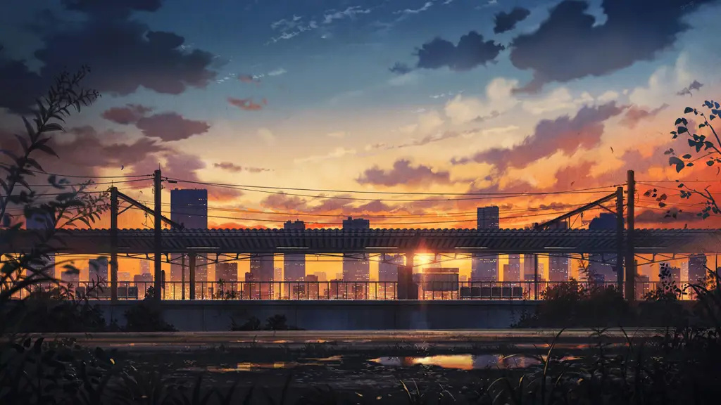 Pemandangan yang mungkin ada dalam anime Shikanoko Nokonoko Koshitantan Gambar pemandangan anime