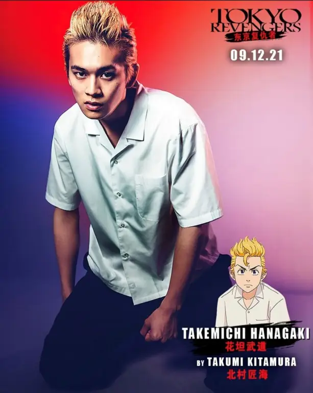 Pemeran Takemichi Hanagaki dalam film Foto Takemichi Hanagaki versi live action