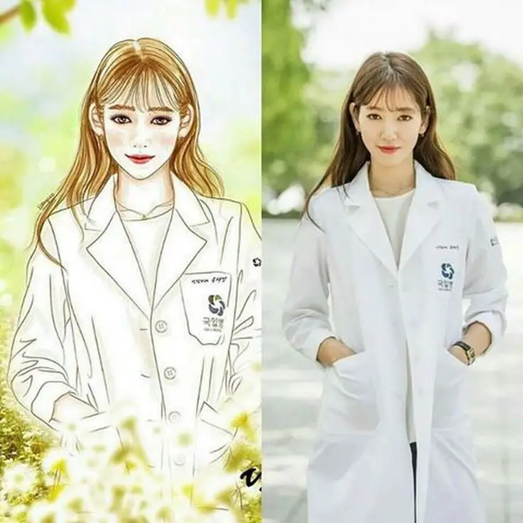 Aktris Korea dengan jas dokter