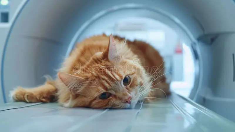 Kucing sedang menjalani pemindaian MRI