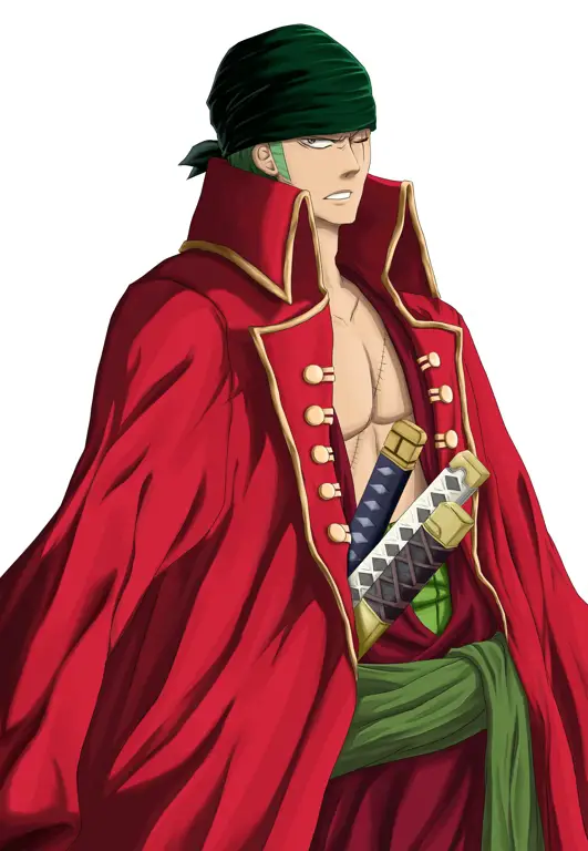 Gambar Zoro dengan penampilan baru di One Piece